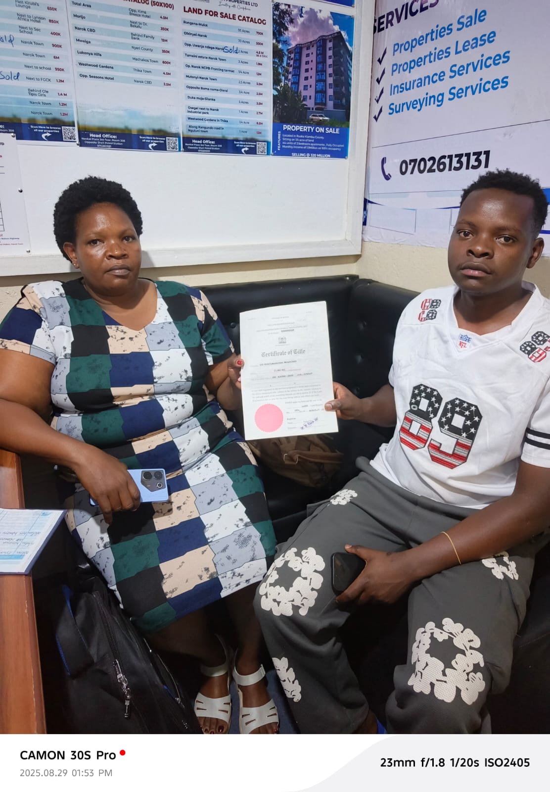 David title deed handover